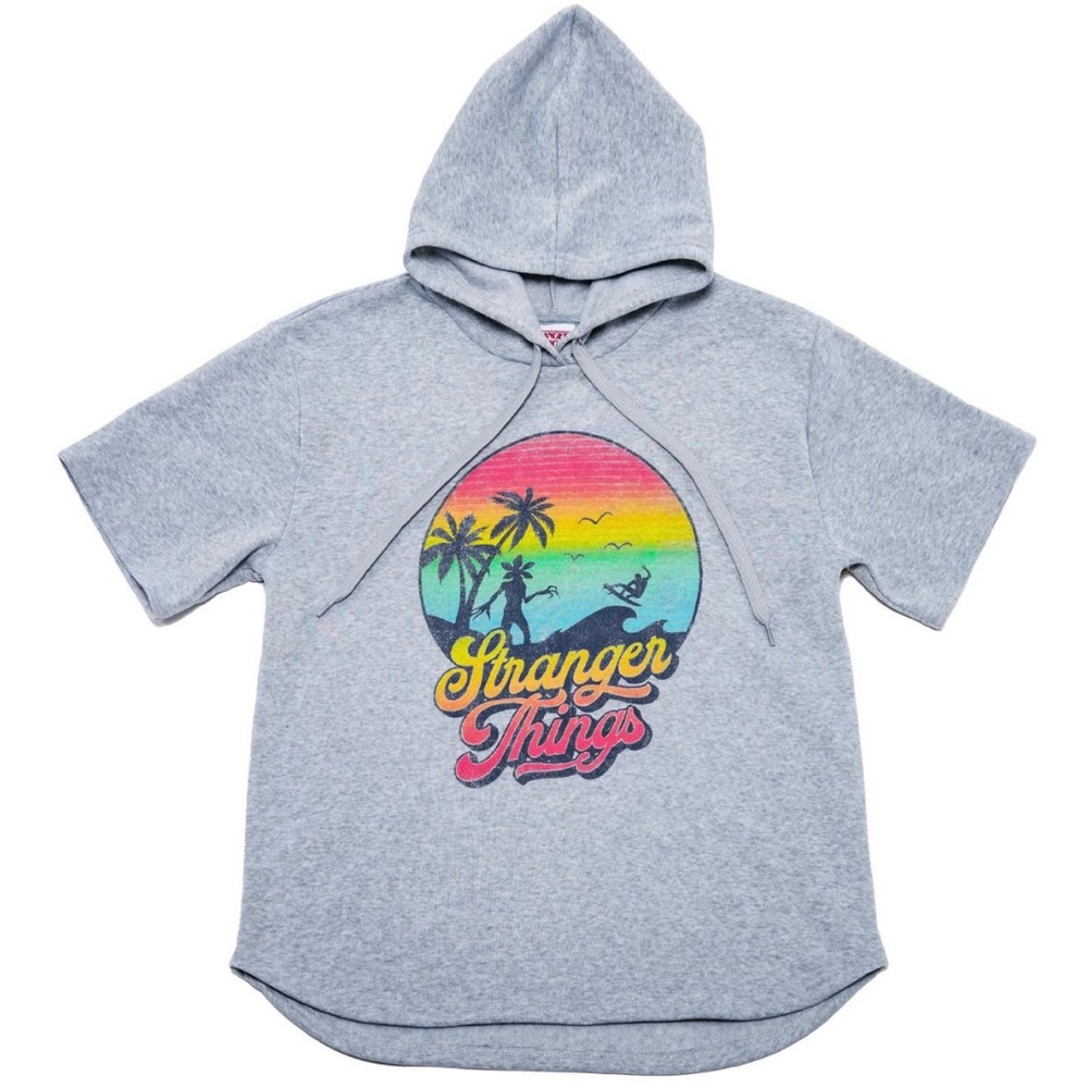 Stranger Things Unisex Gray Hoodie Demogorgon In California